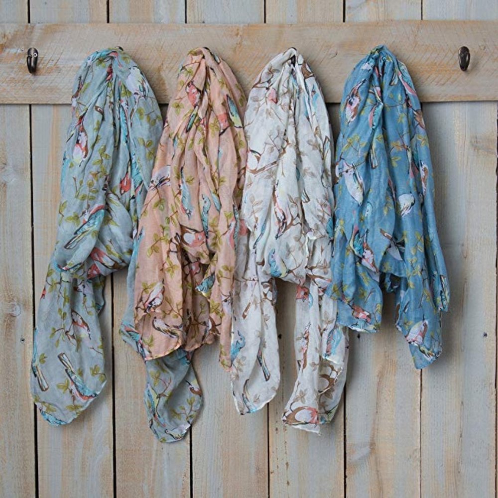 tickled pink vintage storybook little birds scarf